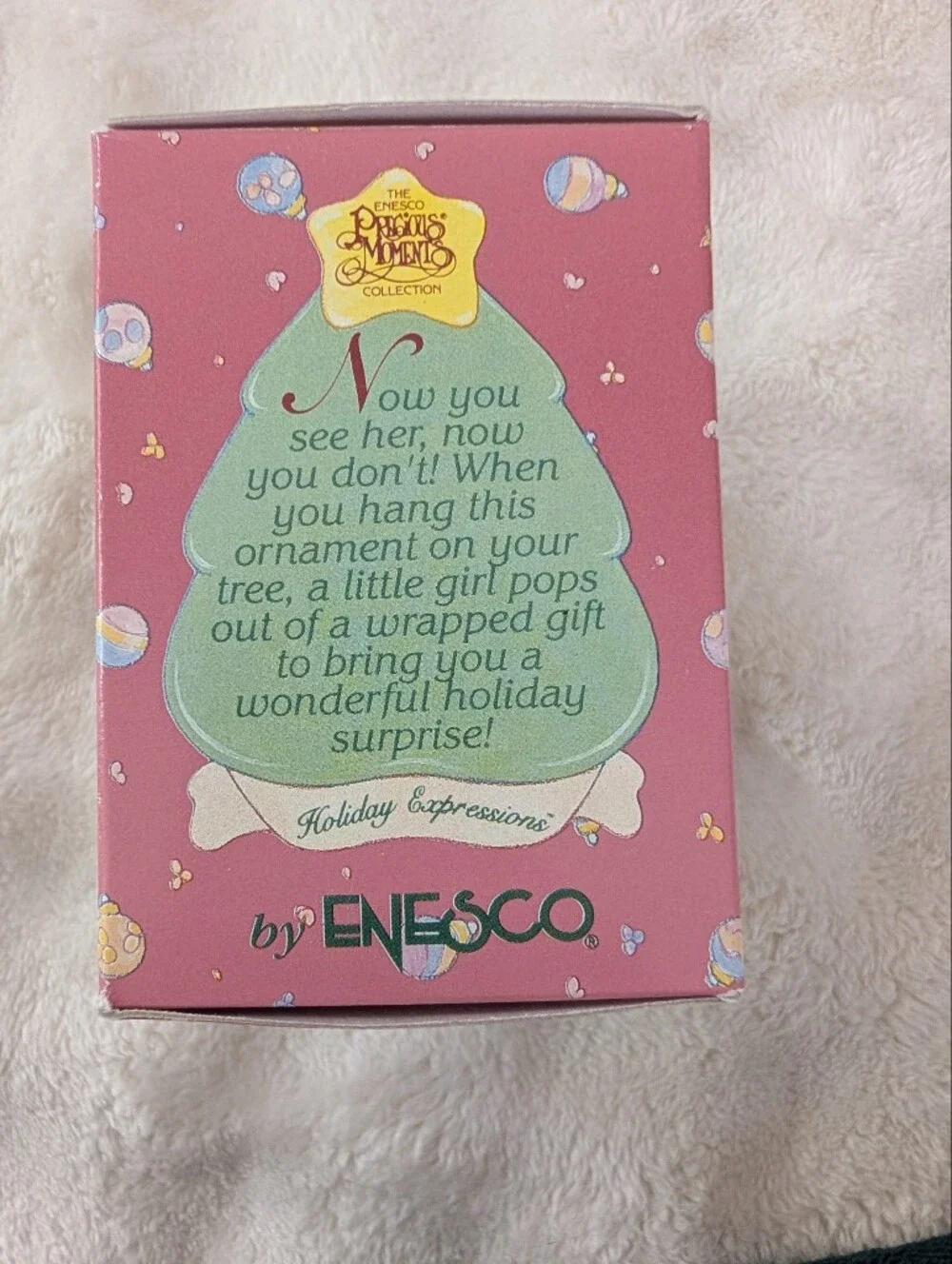 Precious Moments Artplas Pop-Up Christmas Ornament Gift Box Holiday Expressions